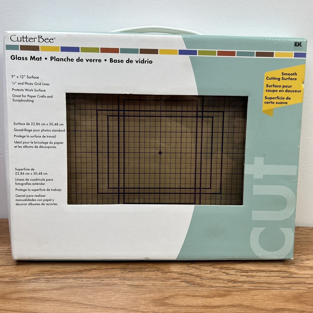 Cutter Bee Smooth Glass Cutting Mat Scrapbooking Paper Crafts 9x12 NEW